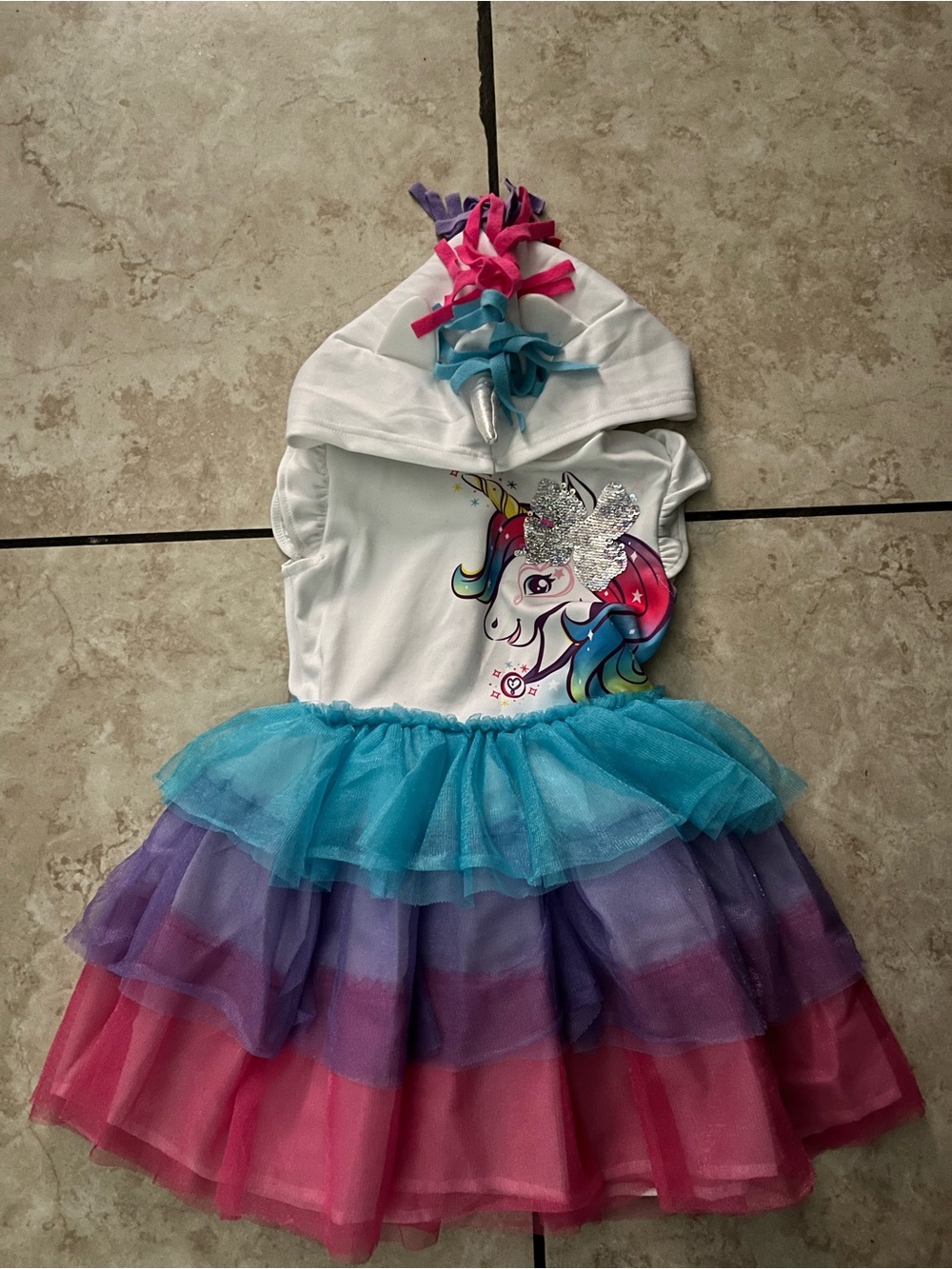 Nickelodeon Unicorn Tutu Dress Girls XS (4/5)
